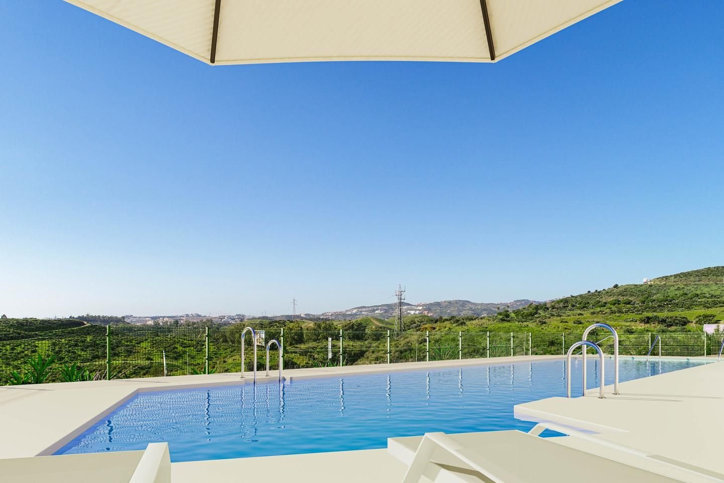 Swimming pool of Duplex for sale in Mijas  with Air Conditioner, Heating and Private garden