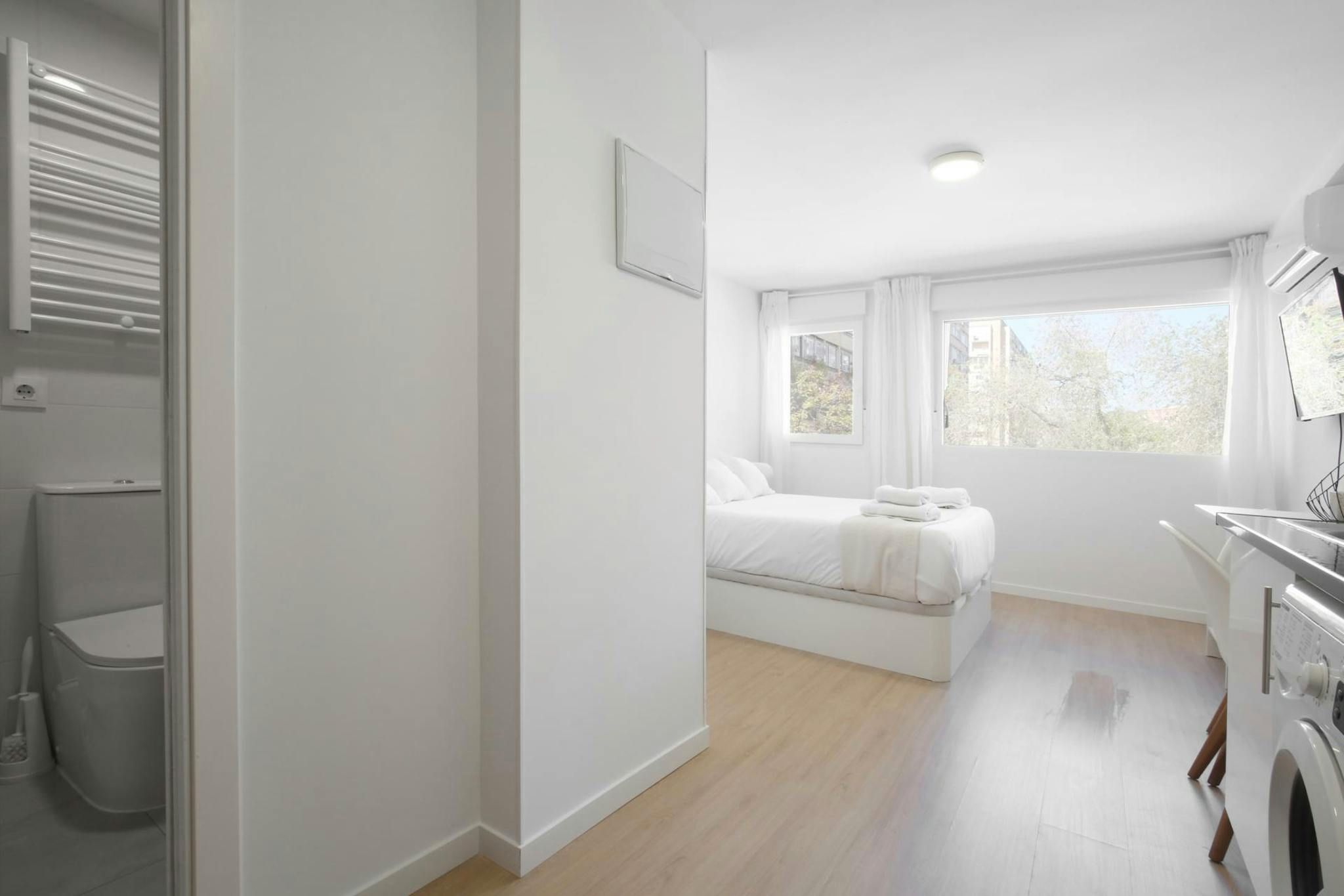 Bedroom of Flat to rent in  Madrid Capital  with Air Conditioner, Heating and Furnished
