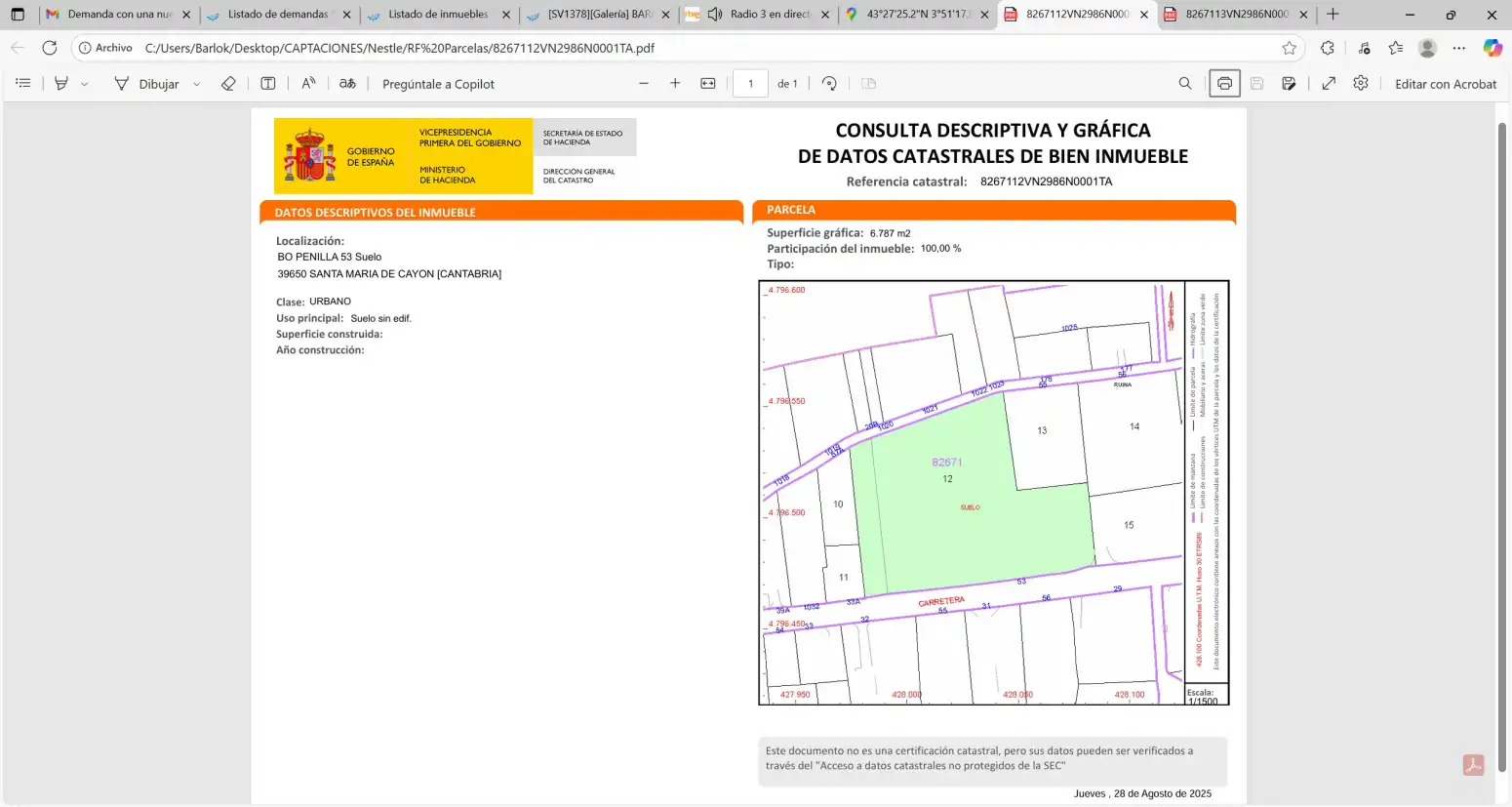 Terreni e lotti in vendita a Santa María de Cayón, imagen 2