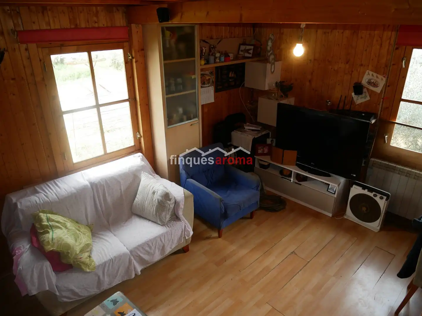 Sala de estar de Casa o chalet en venta en El Pla de Santa Maria con Piscina, Amueblado y Horno