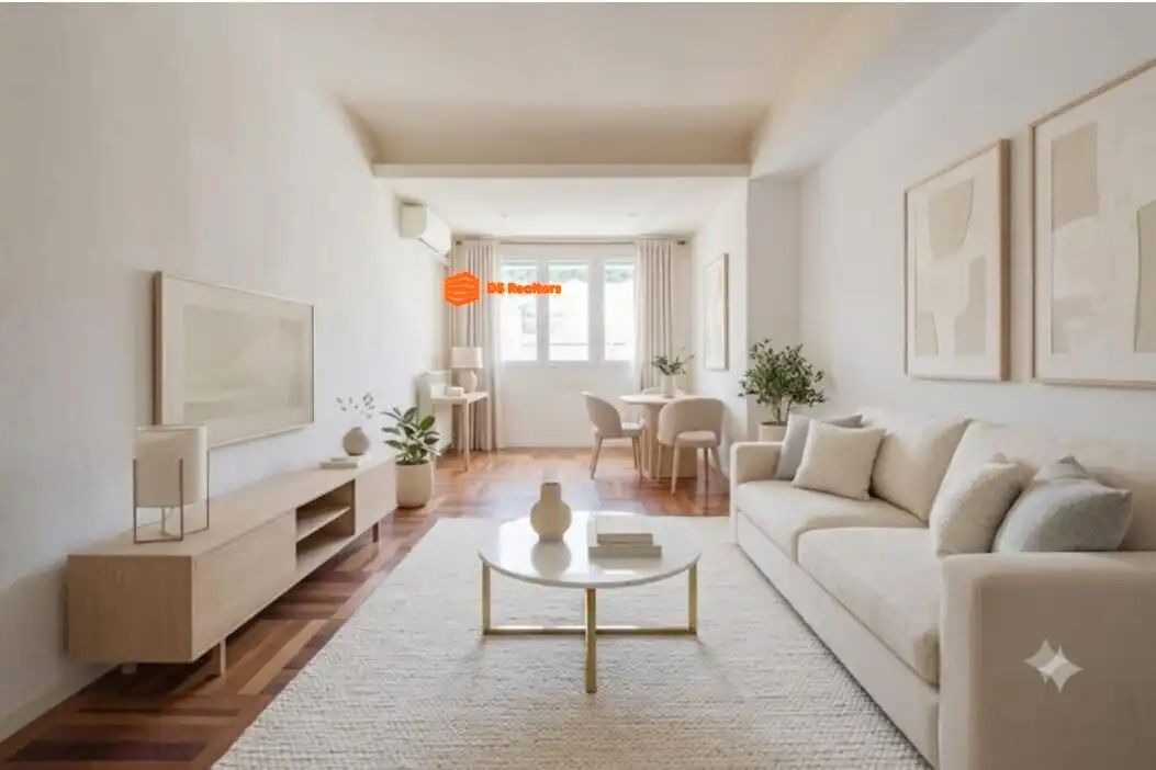 Living room of Flat for sale in Madrid  with Air Conditioner, Heating and Parquet flooring