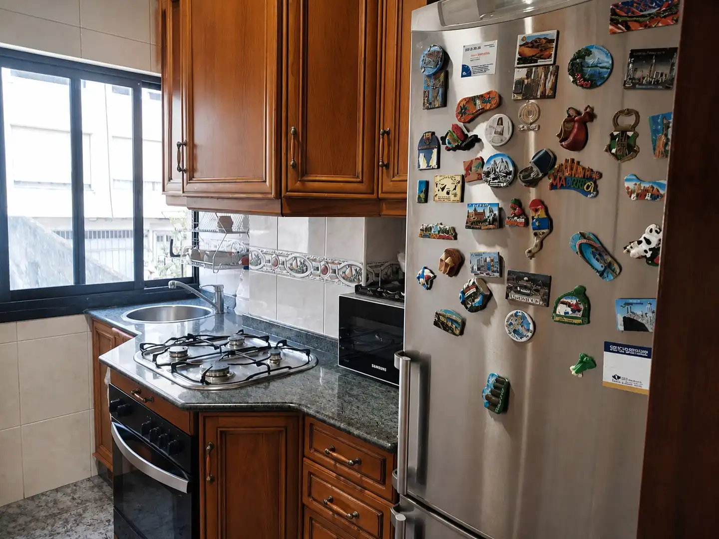 Küche von Wohnung zur Miete in Santander mit Möbliert und Ofen
