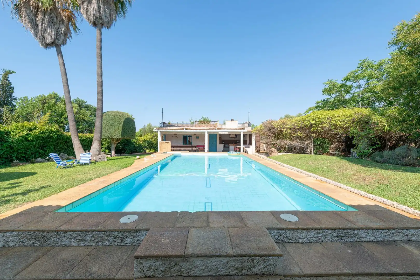 Piscina de Finca rústica en venta en Llucmajor con Aire acondicionado, Calefacción y Jardín privado