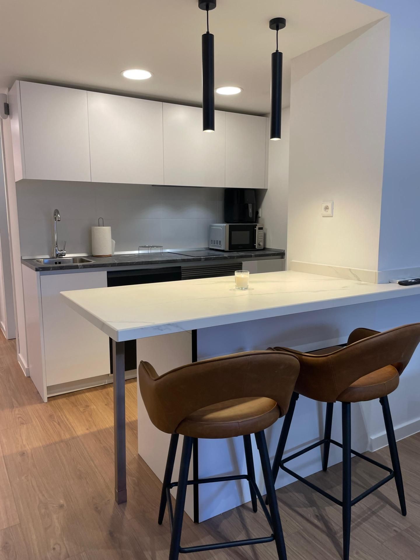 Cuina de Loft en venda en San Sebastián de los Reyes amb Aire condicionat, Jardí privat i Terrassa