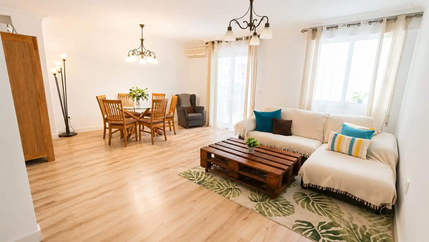 Wohnzimmer von Wohnung zum Verkauf in Burriana / Borriana mit Klimaanlage, Terrasse und Abstellraum