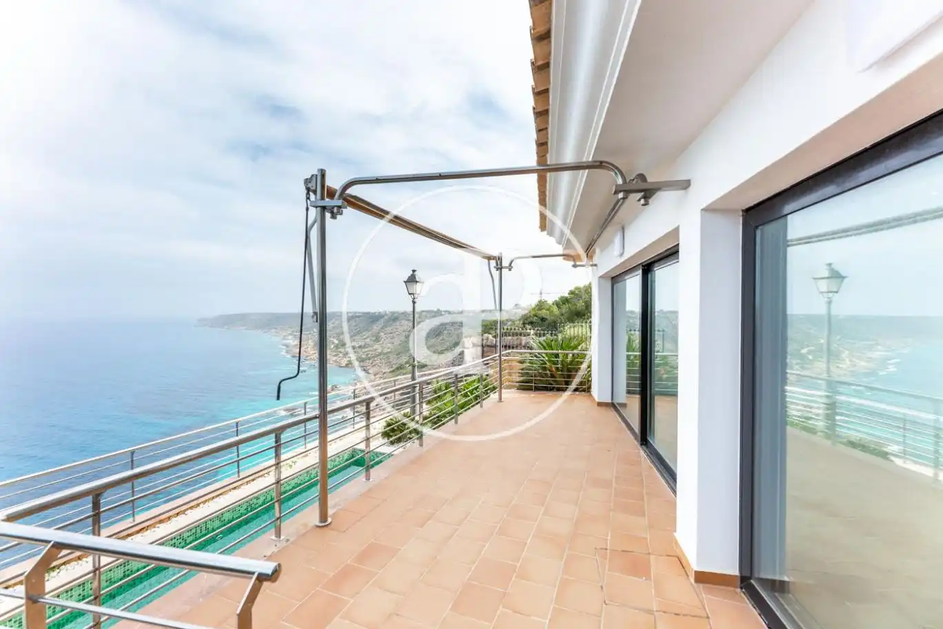 Terrasse von Einfamilien-Reihenhaus zur Miete in Llucmajor mit Klimaanlage, Heizung und Privatgarten