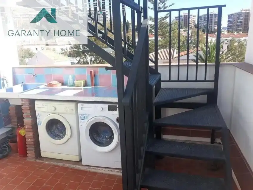 Terraza de Dúplex de alquiler en Málaga con Aire acondicionado, Terraza y Amueblado