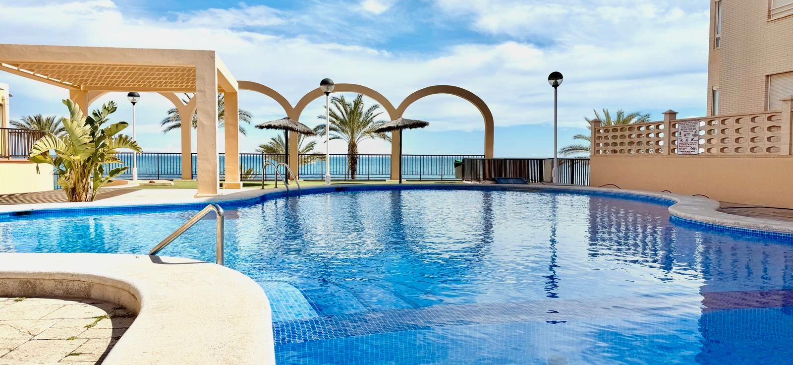 Swimming pool of Flat for sale in El Campello  with Air Conditioner, Heating and Storage room