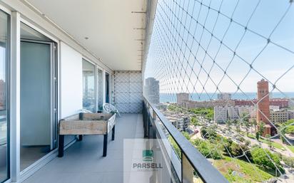 Balcony of Flat for sale in  Barcelona Capital  with Air Conditioner, Heating and Private garden