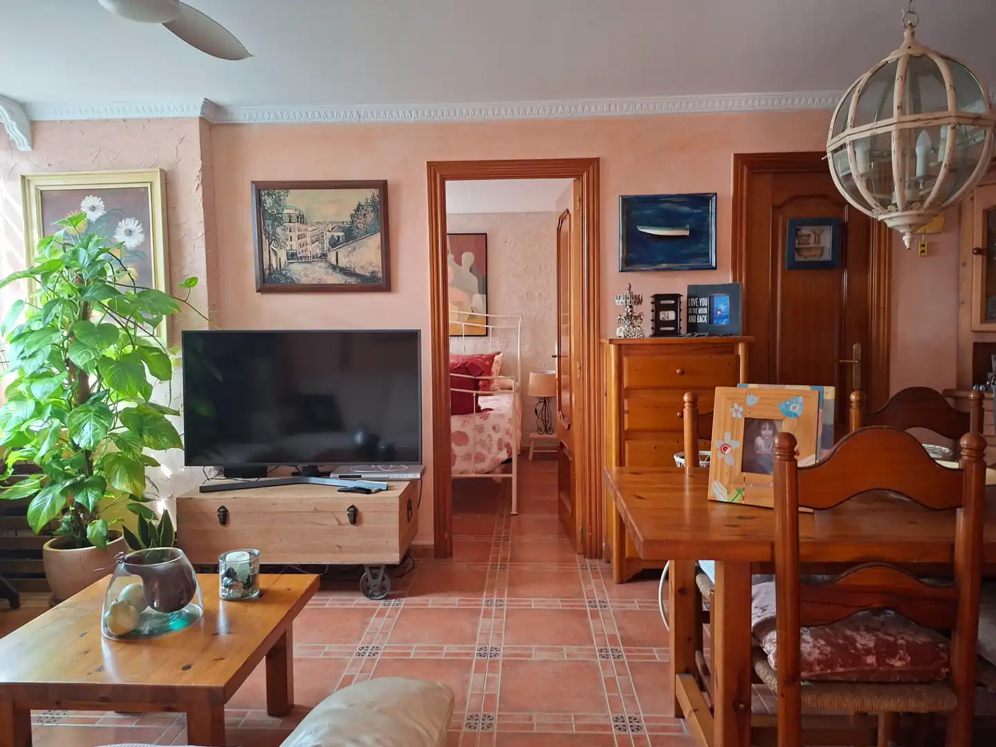Sala de estar de Apartamento de alquiler en Pineda de Mar con Aire acondicionado, Amueblado y Horno
