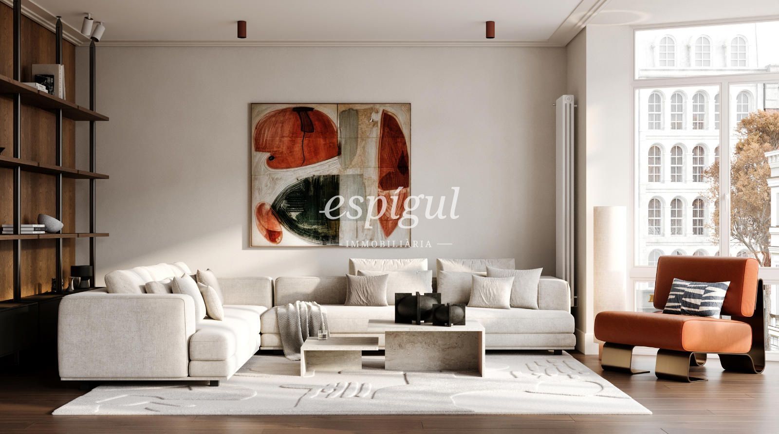 Living room of Flat for sale in  Barcelona Capital  with Air Conditioner, Heating and Parquet flooring