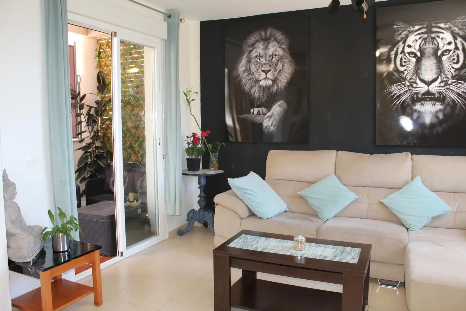 Living room of Duplexes for sale in Roquetas de Mar  with Private garden, Terrace and Furnished