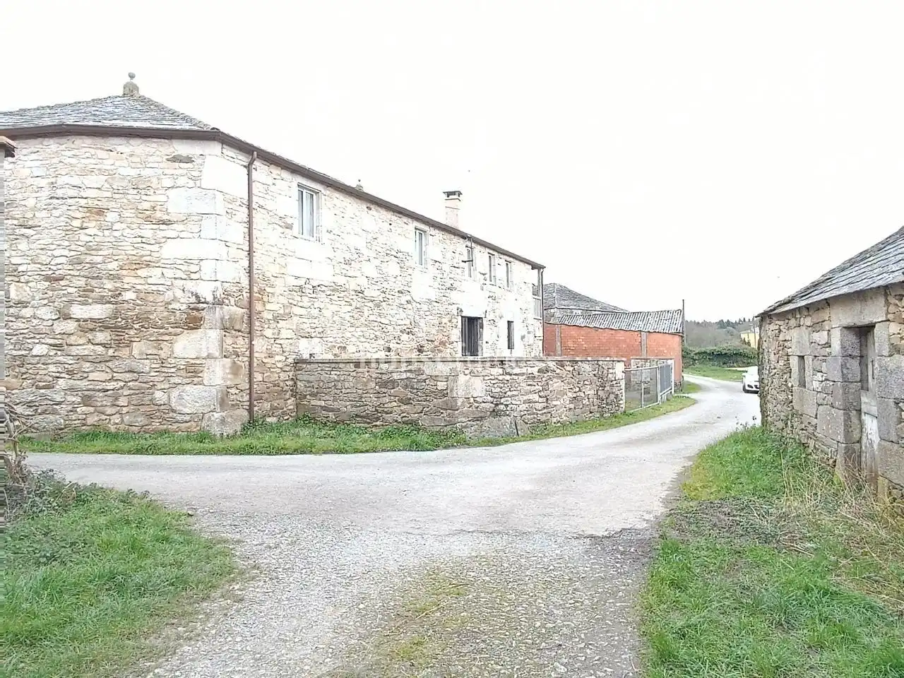 Vista exterior de Finca rústica en venta en Friol con Calefacción, Jardín privado y Terraza