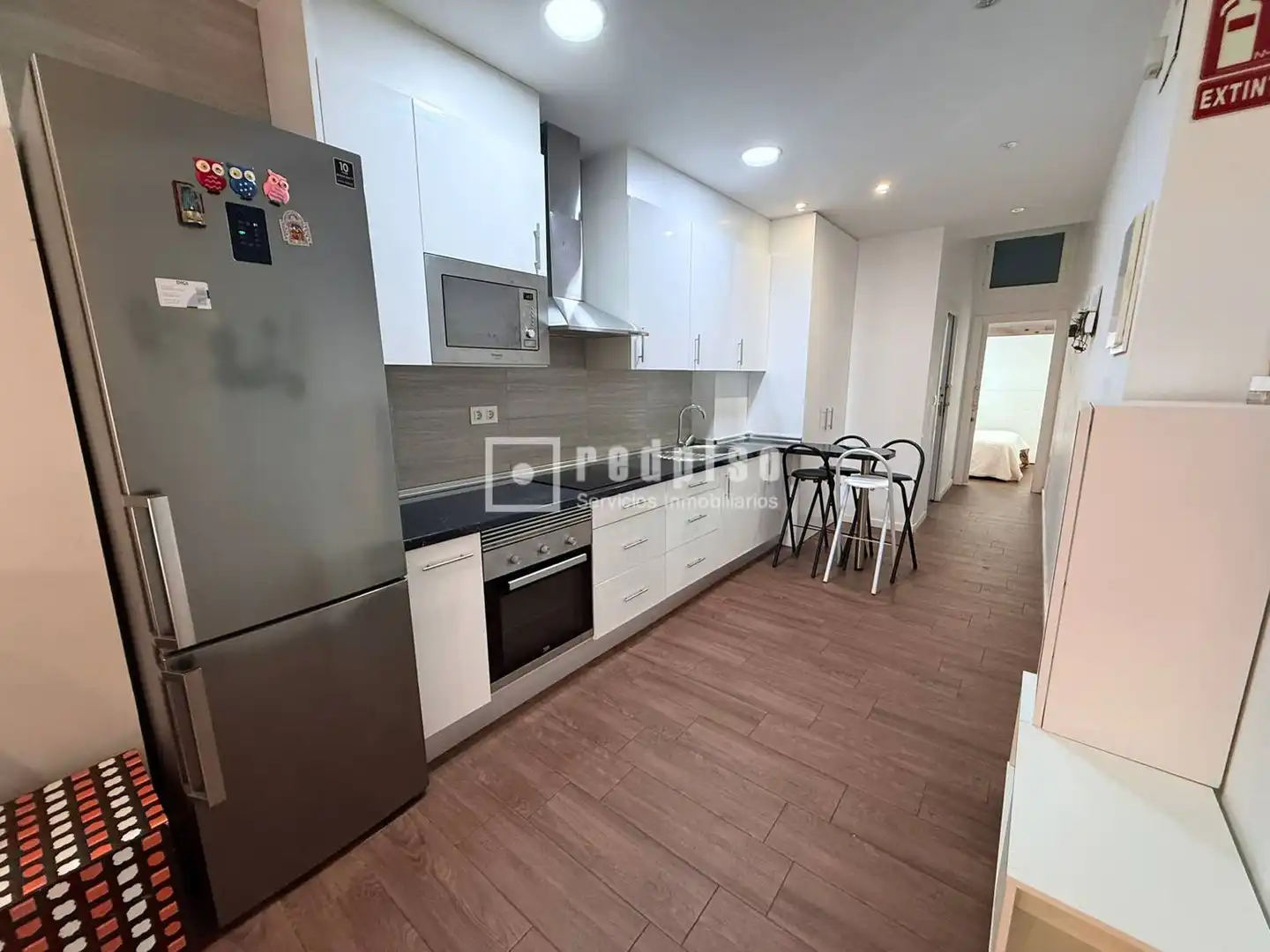 Cuina de Apartament de lloguer en Murcia amb Aire condicionat i Moblat