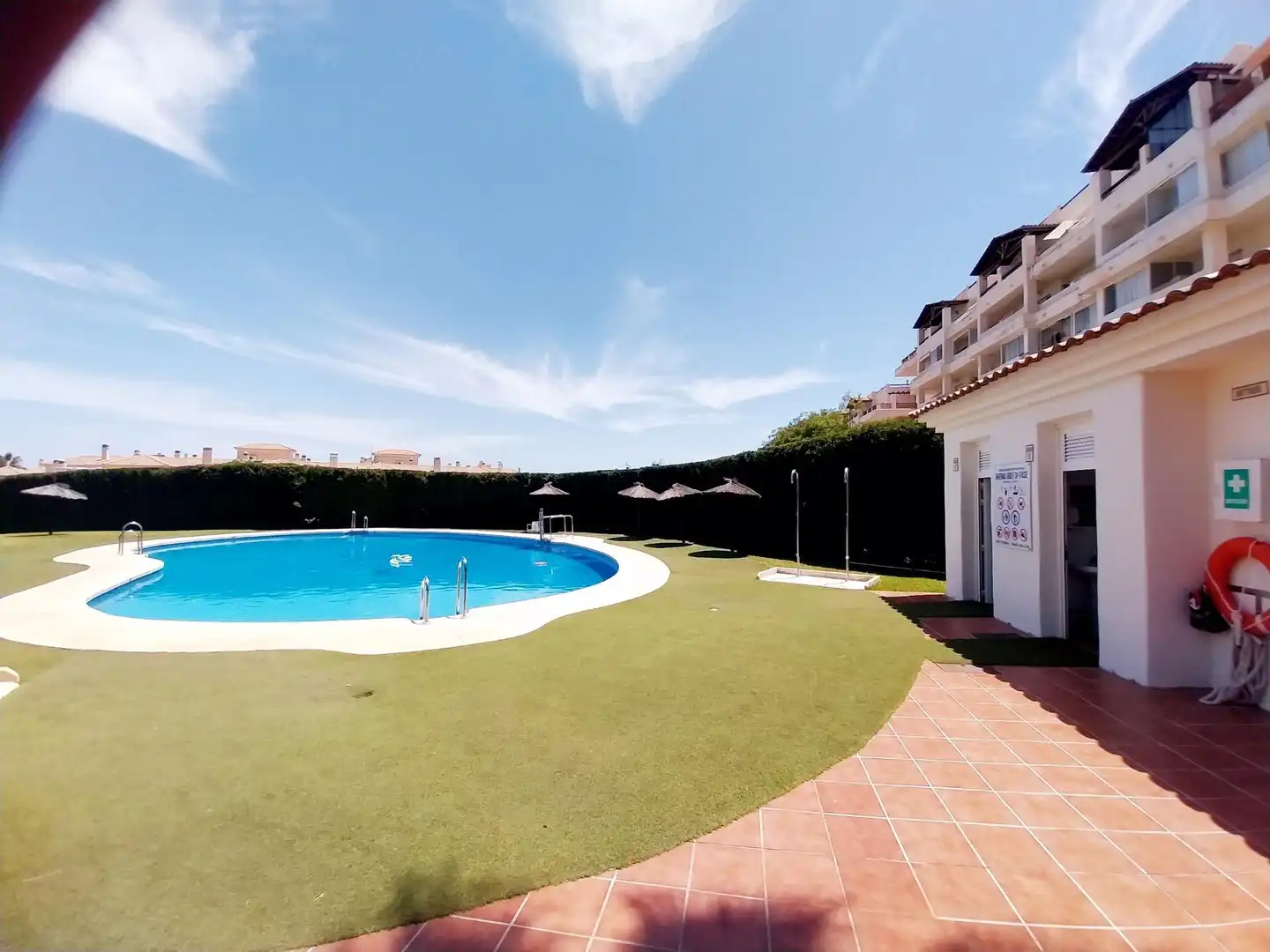 Swimming pool of Ground floor for sale in Benalmádena  with Air Conditioner, Heating and Private garden