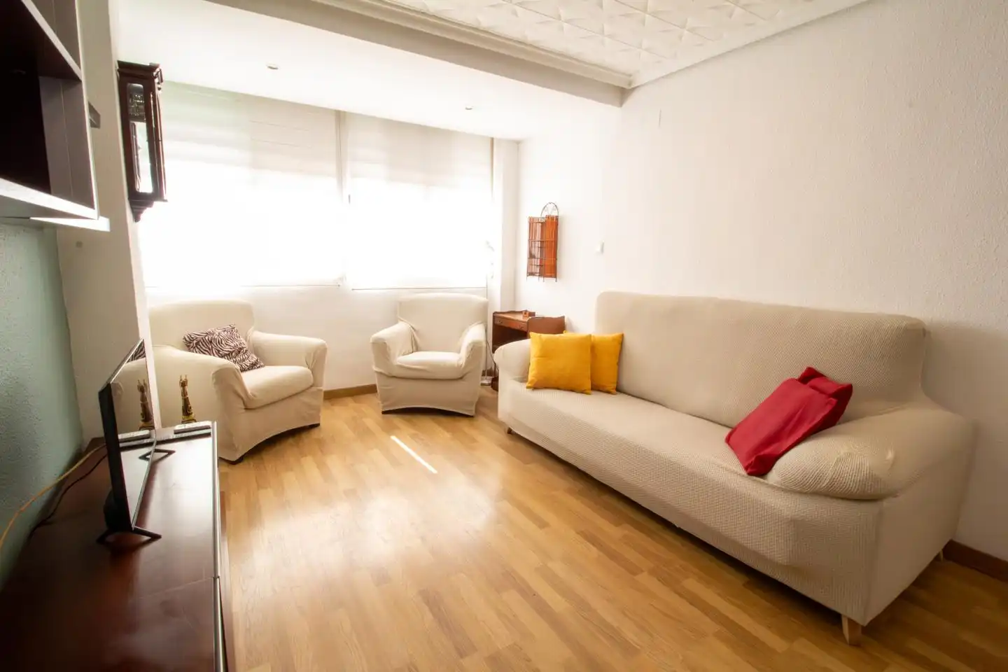 Living room of Flat for rent in  Valencia Capital  with Air Conditioner and Furnished