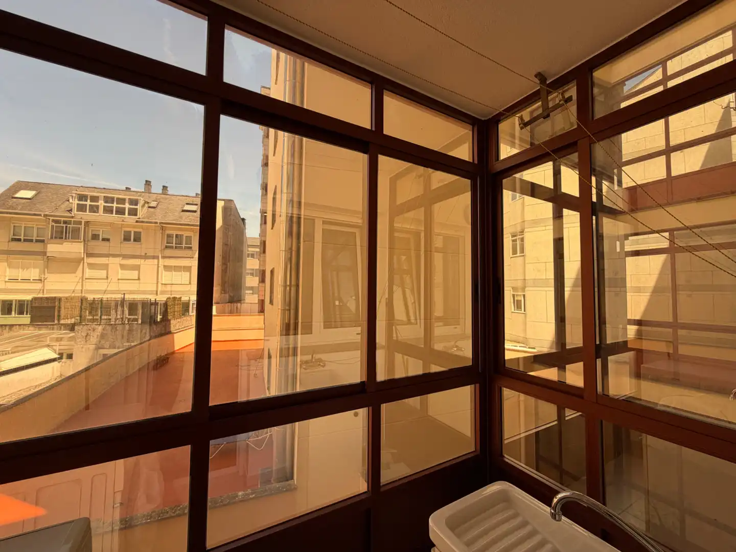 Terraza de Apartamento de alquiler en Lugo con Calefacción, Parquet y Trastero