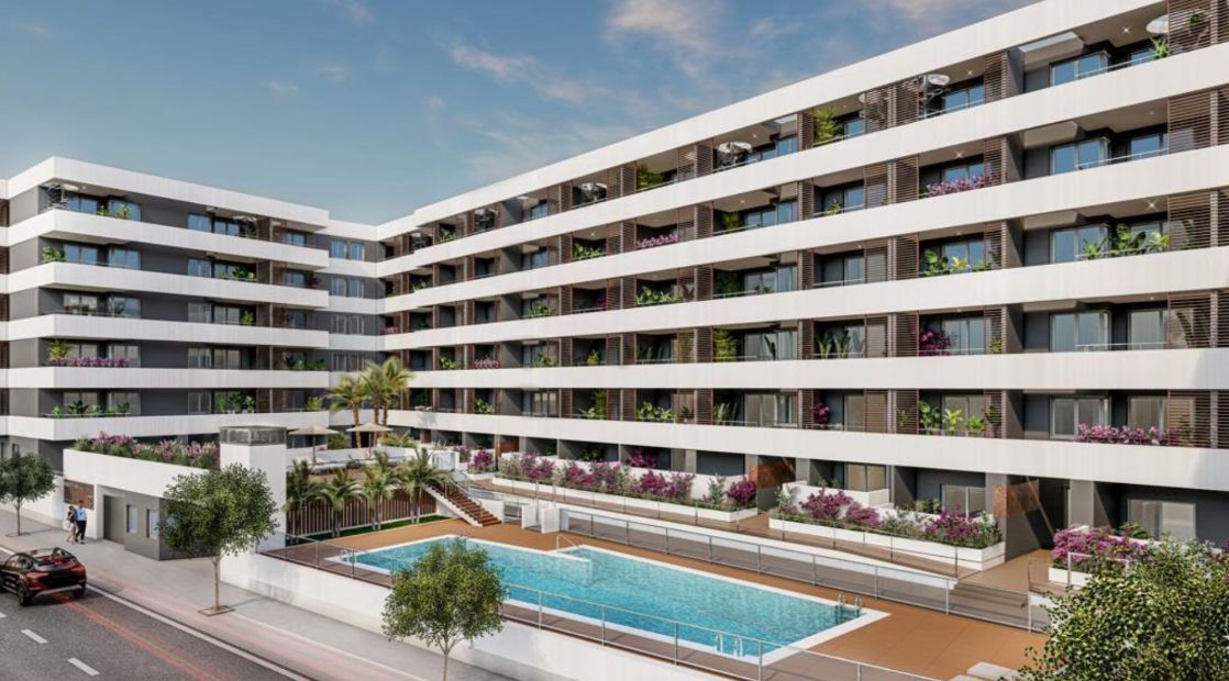 Swimming pool of Apartment for sale in Águilas  with Air Conditioner, Heating and Private garden
