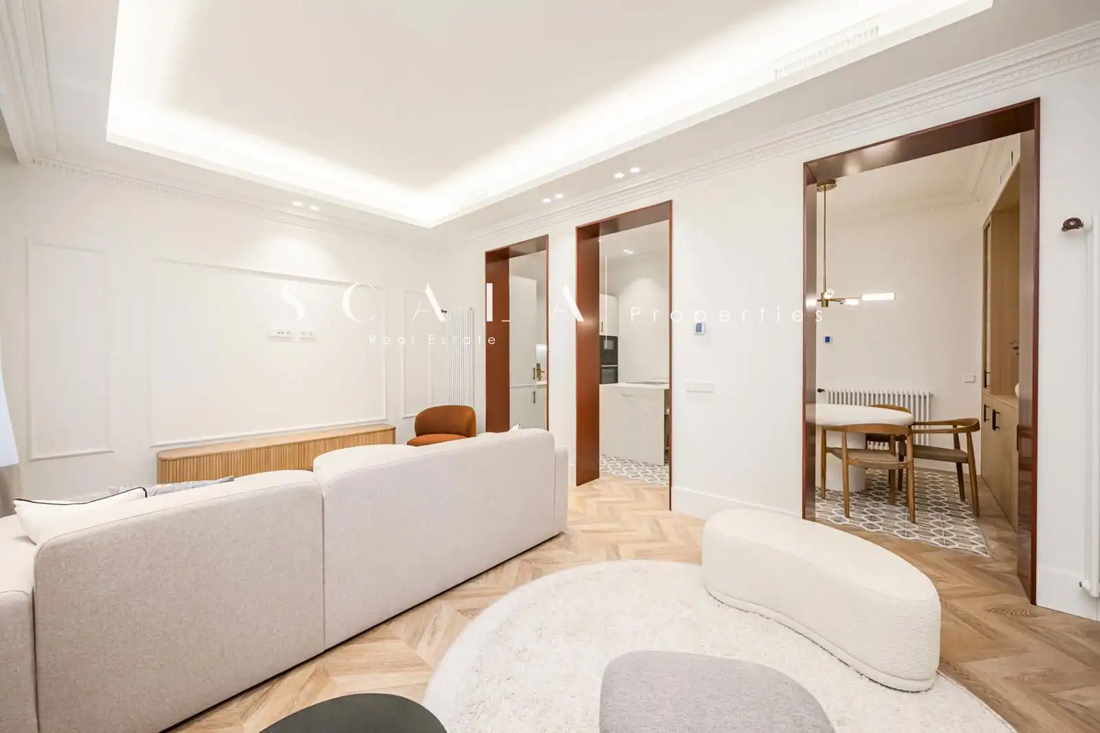 Wohnzimmer von Wohnung zur Miete in Madrid mit Klimaanlage, Heizung und Terrasse