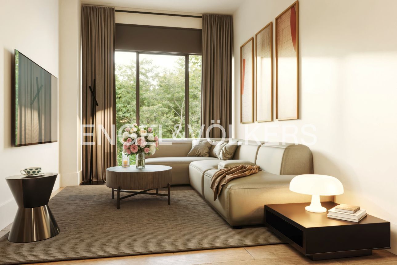 Living room of Flat for sale in  Barcelona Capital  with Air Conditioner, Heating and Parquet flooring