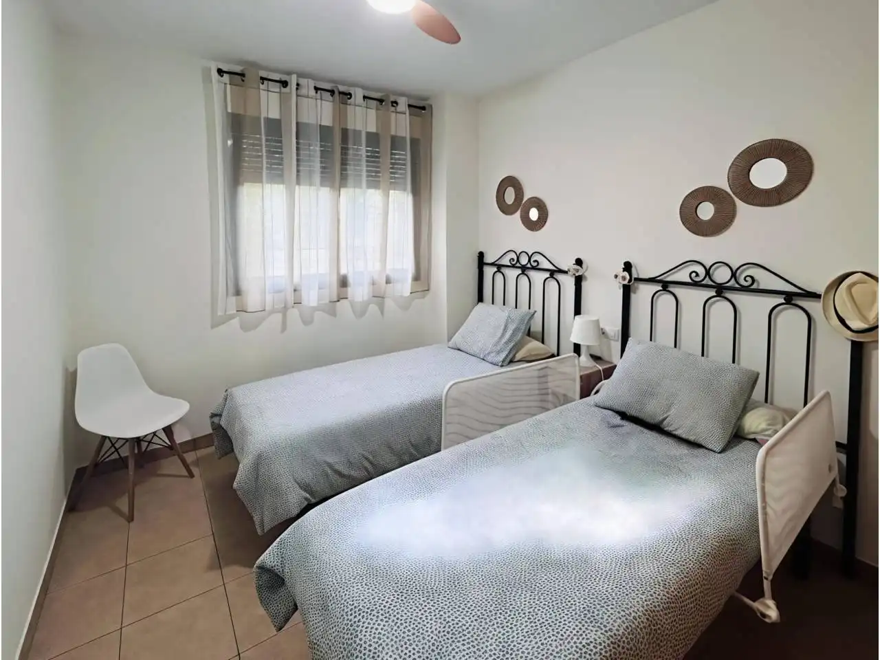 Schlafzimmer von Wohnung zur Miete in San Jorge / Sant Jordi mit Klimaanlage, Heizung und Terrasse