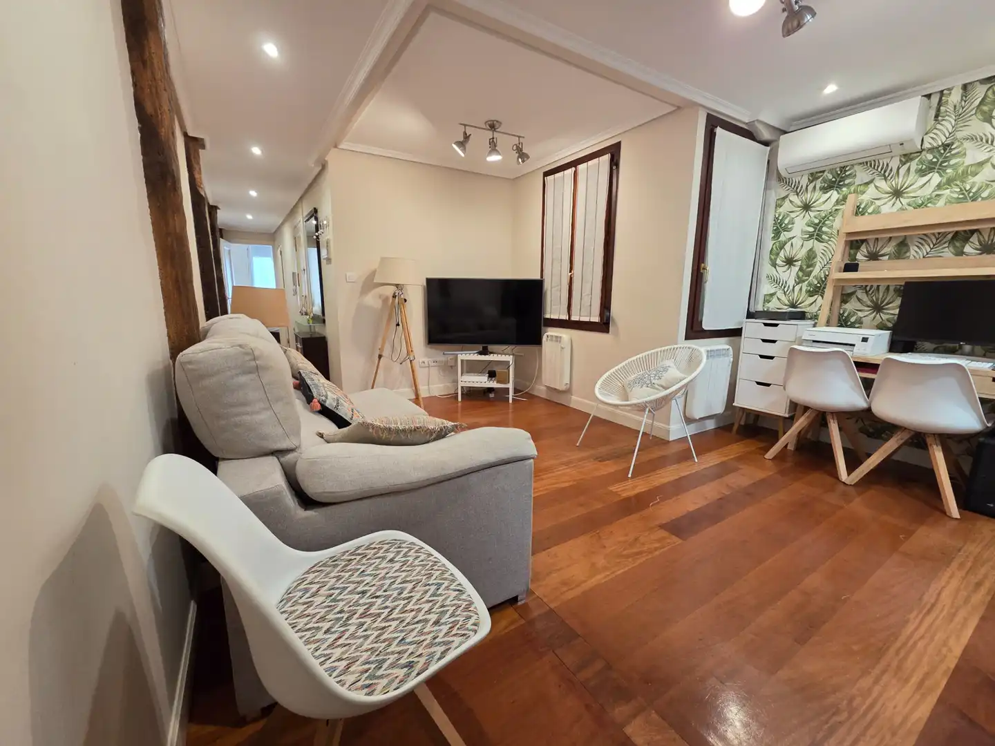 Sala de estar de Piso en venta en Bilbao  con Aire acondicionado, Calefacción y Amueblado