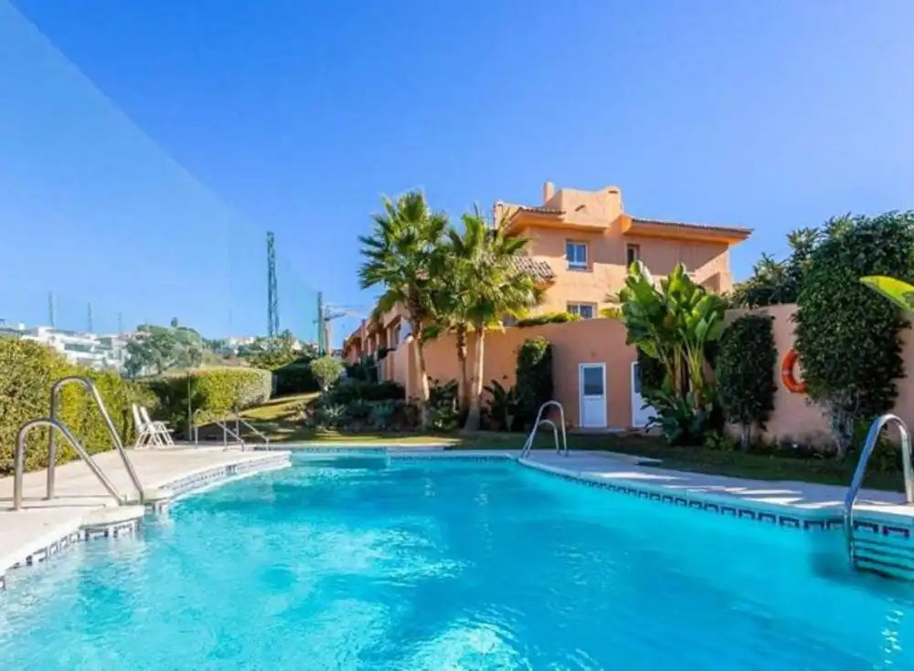 Exterior view of Detached homes for sale in Marbella  with Air Conditioner, Terrace and Swimming Pool