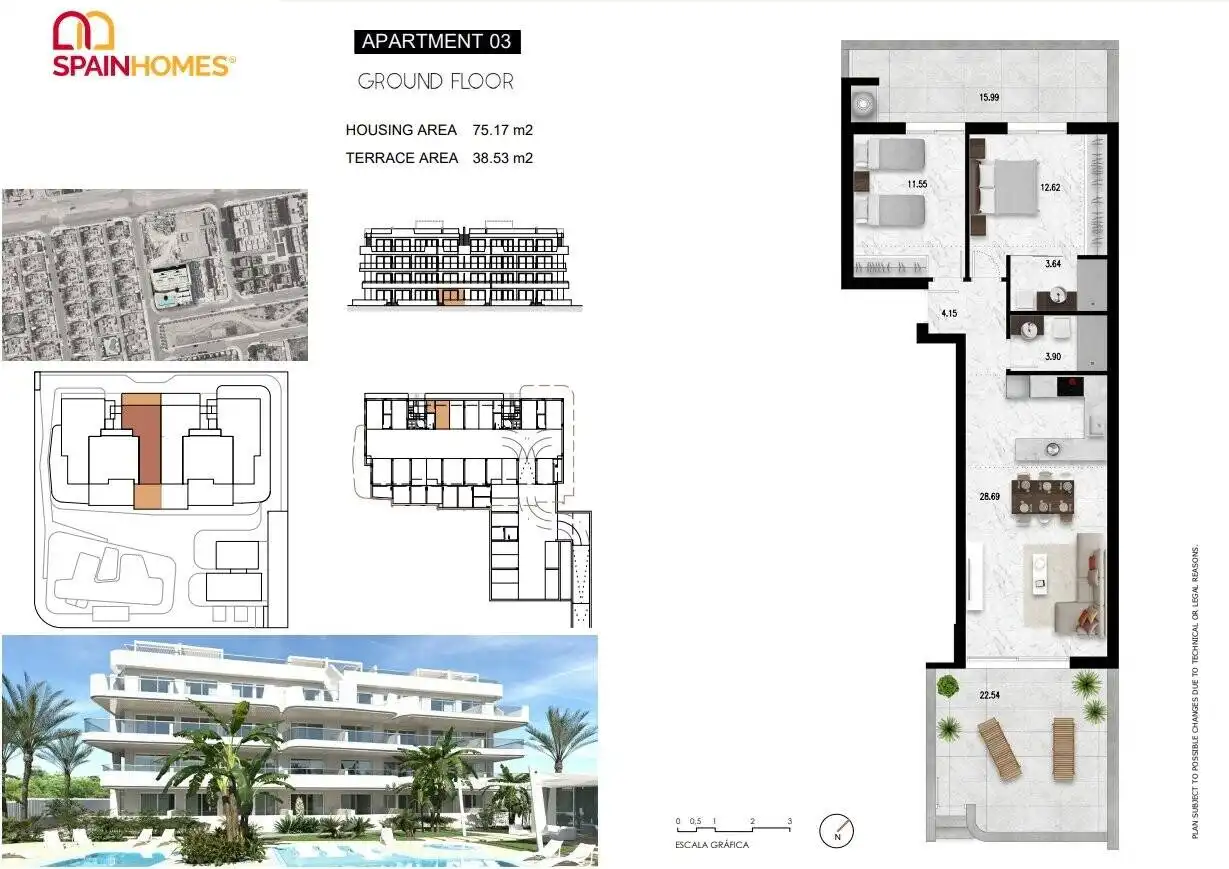 Apartament amb terrassa en venda a Orihuela Costa, imagen 37