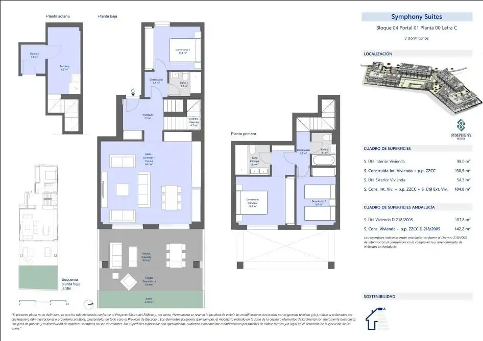 Einfamilien-Reihenhaus zum Verkauf in Estepona mit Klimaanlage, Heizung und Privatgarten