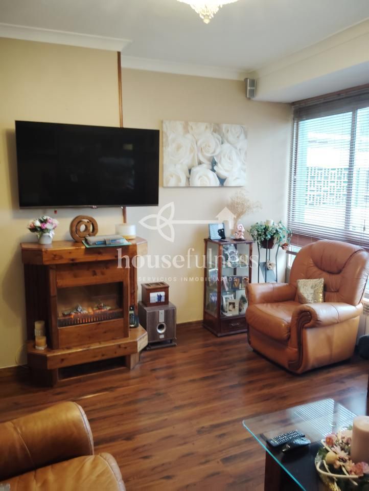 Living room of Flat for sale in Ferrol  with Heating, Parquet flooring and Storage room