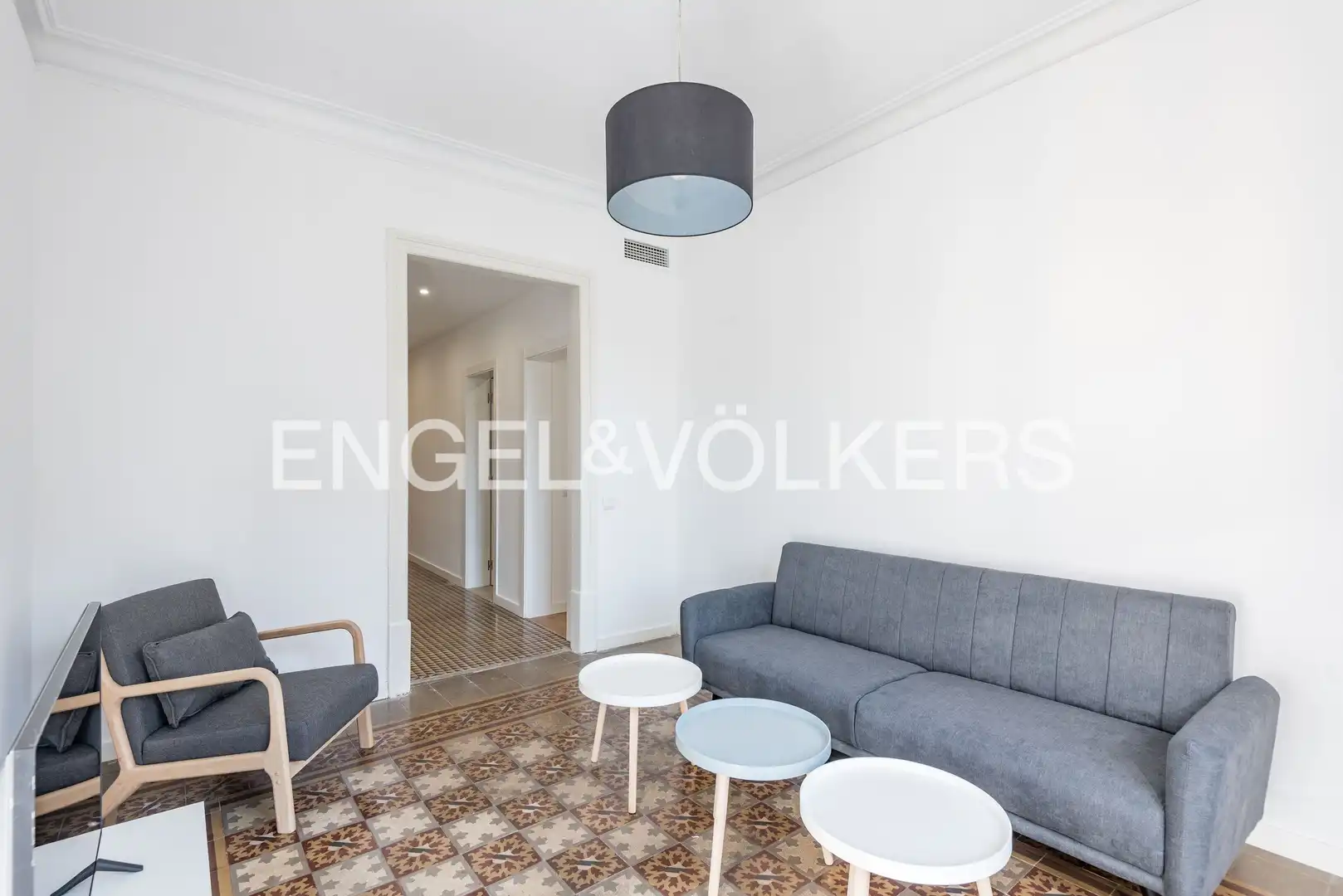 Sala de estar de Piso de alquiler en Barcelona con Aire acondicionado, Calefacción y Trastero