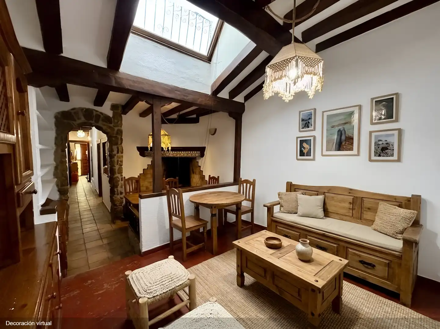 Sala d'estar de Finca rústica en venda en Villa del Prado amb Calefacció, Jardí privat i Traster