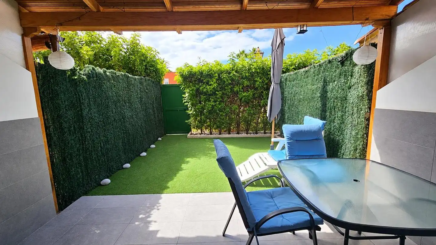Terraza de Dúplex de alquiler en San Bartolomé de Tirajana con Aire acondicionado, Jardín privado y Terraza