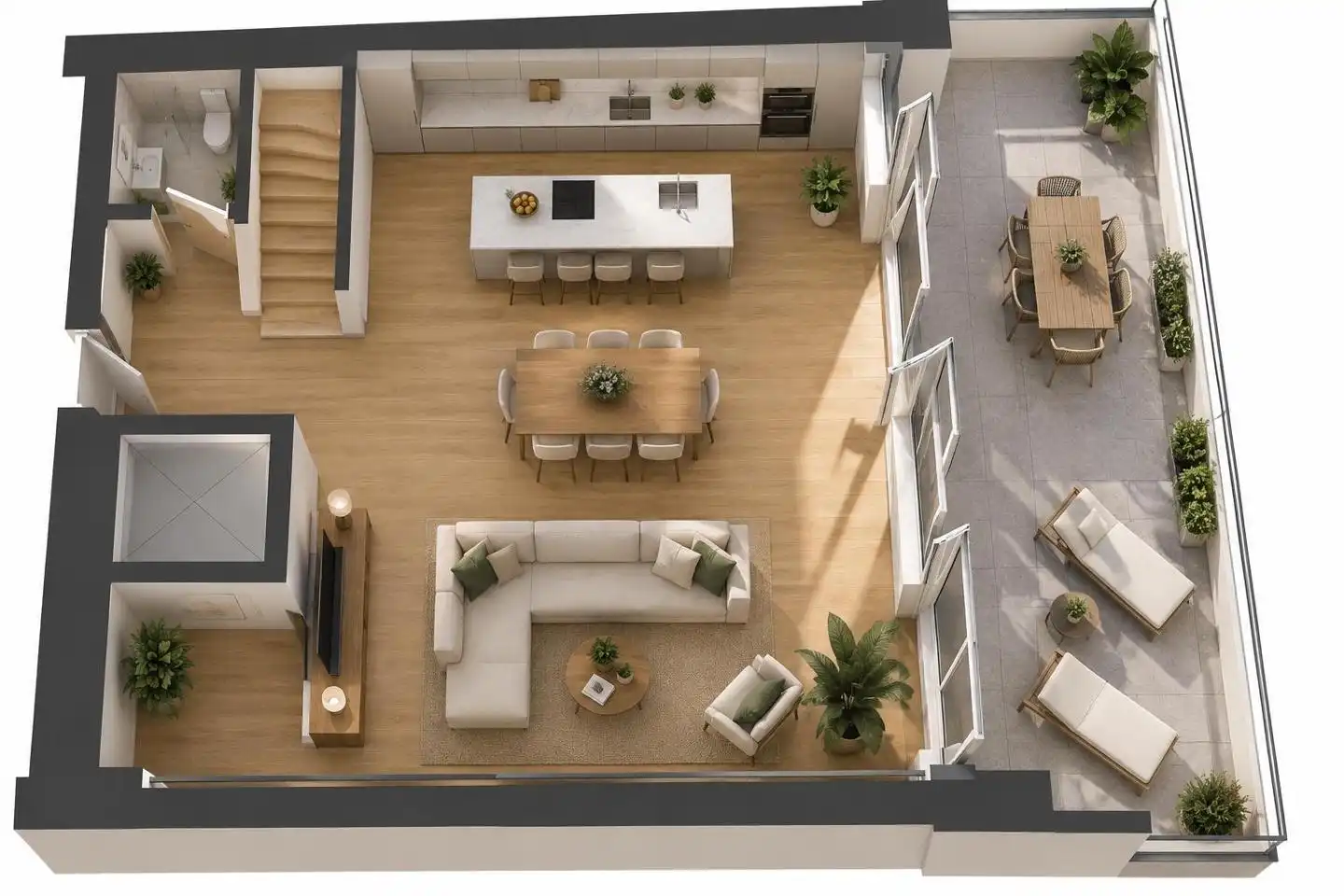 Sala de estar de Dúplex en venta en Cuatro Caminos - Plaza de la Cubela