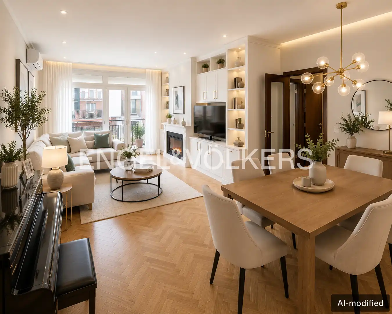 Wohnzimmer von Wohnung zum Verkauf in Barcelona mit Heizung, Parkett und Möbliert