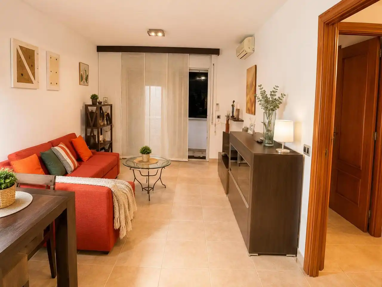 Sala de estar de Piso en venta en Malgrat de Mar con Aire acondicionado, Calefacción y Amueblado
