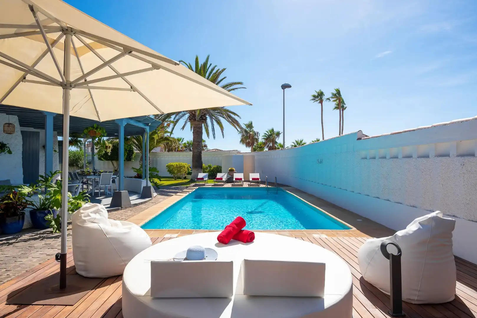 Piscina de Casa o chalet de alquiler en Guía de Isora con Aire acondicionado, Jardín privado y Terraza