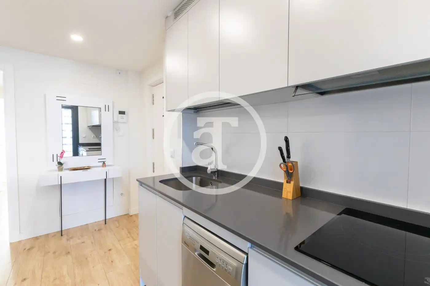 Kitchen of Flat for rent in Madrid  with Air Conditioner, Heating and Furnished