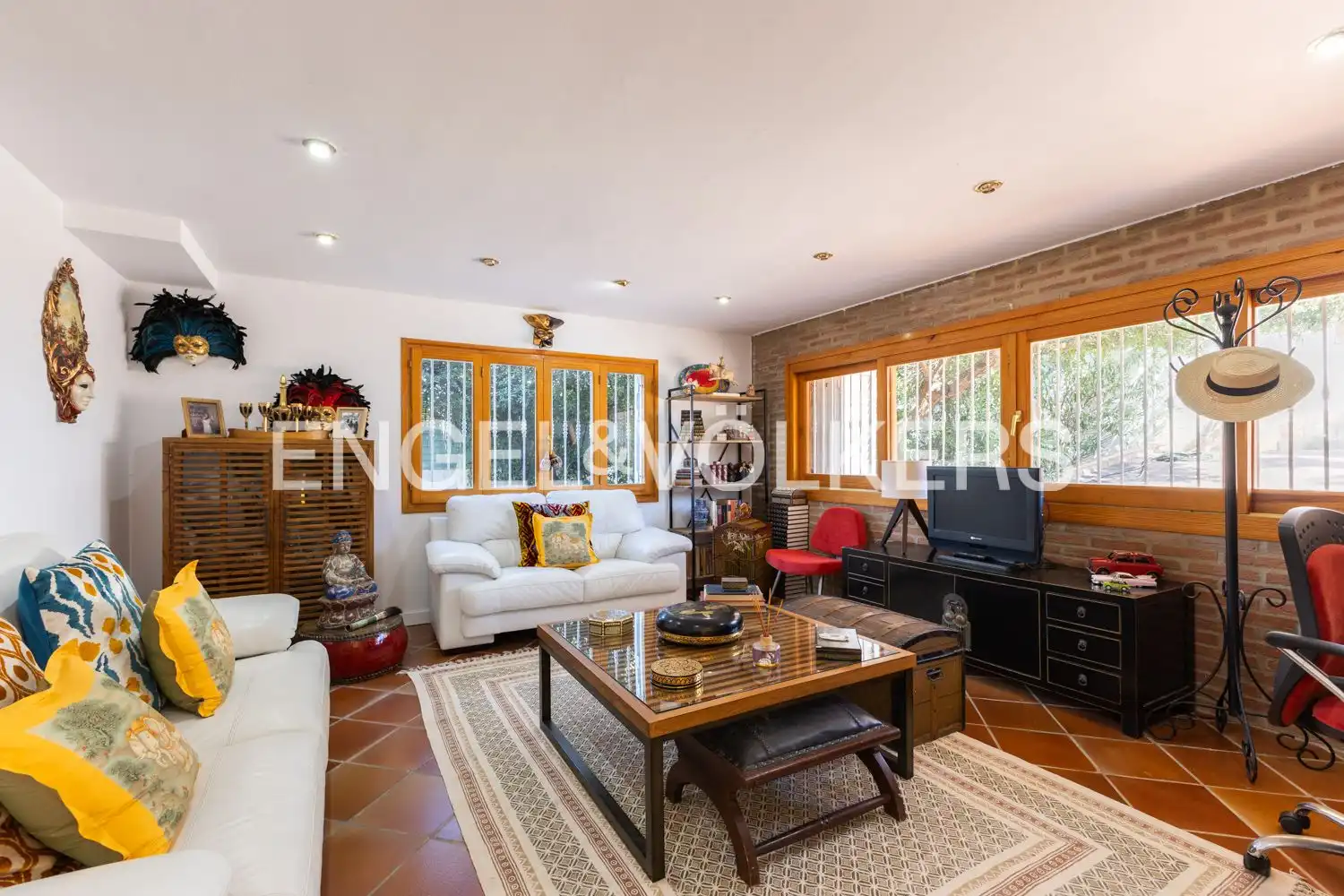 Living room of Houses for rent in Riba-roja de Túria  with Air Conditioner, Heating and Private garden