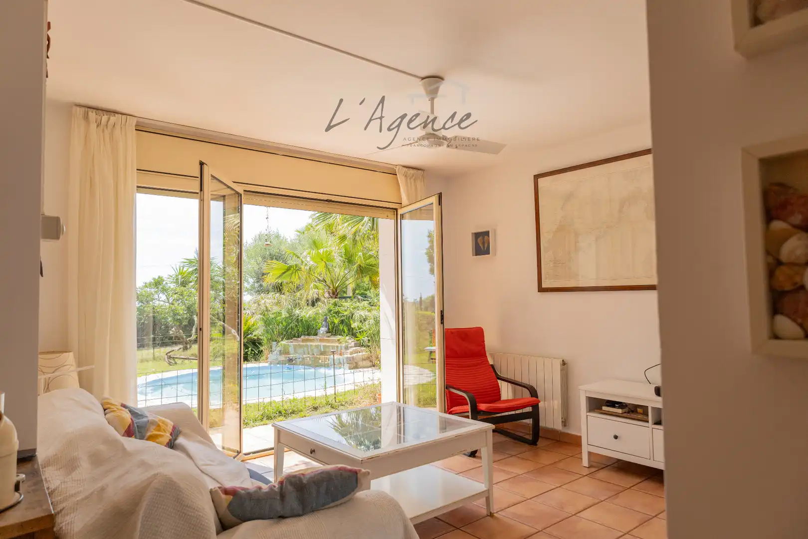 Wohnzimmer von Haus oder Chalet zum Verkauf in Calonge i Sant Antoni mit Heizung, Privatgarten und Terrasse