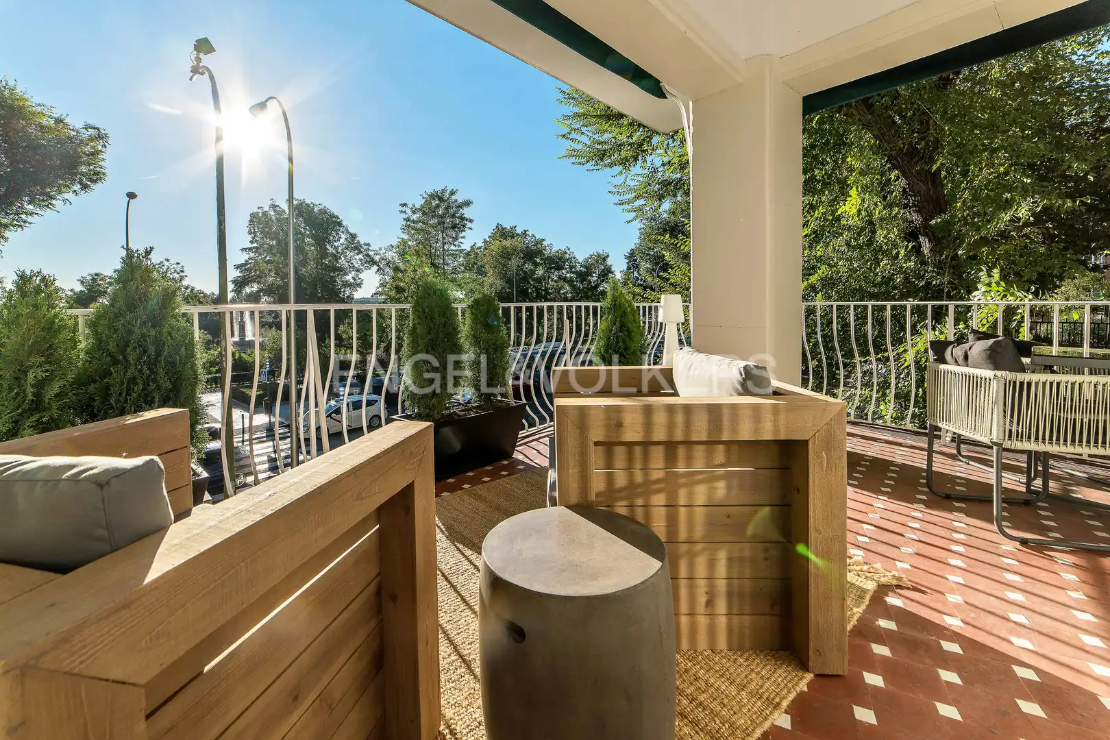 Terraza de Piso de alquiler en Madrid con Aire acondicionado, Calefacción y Parquet