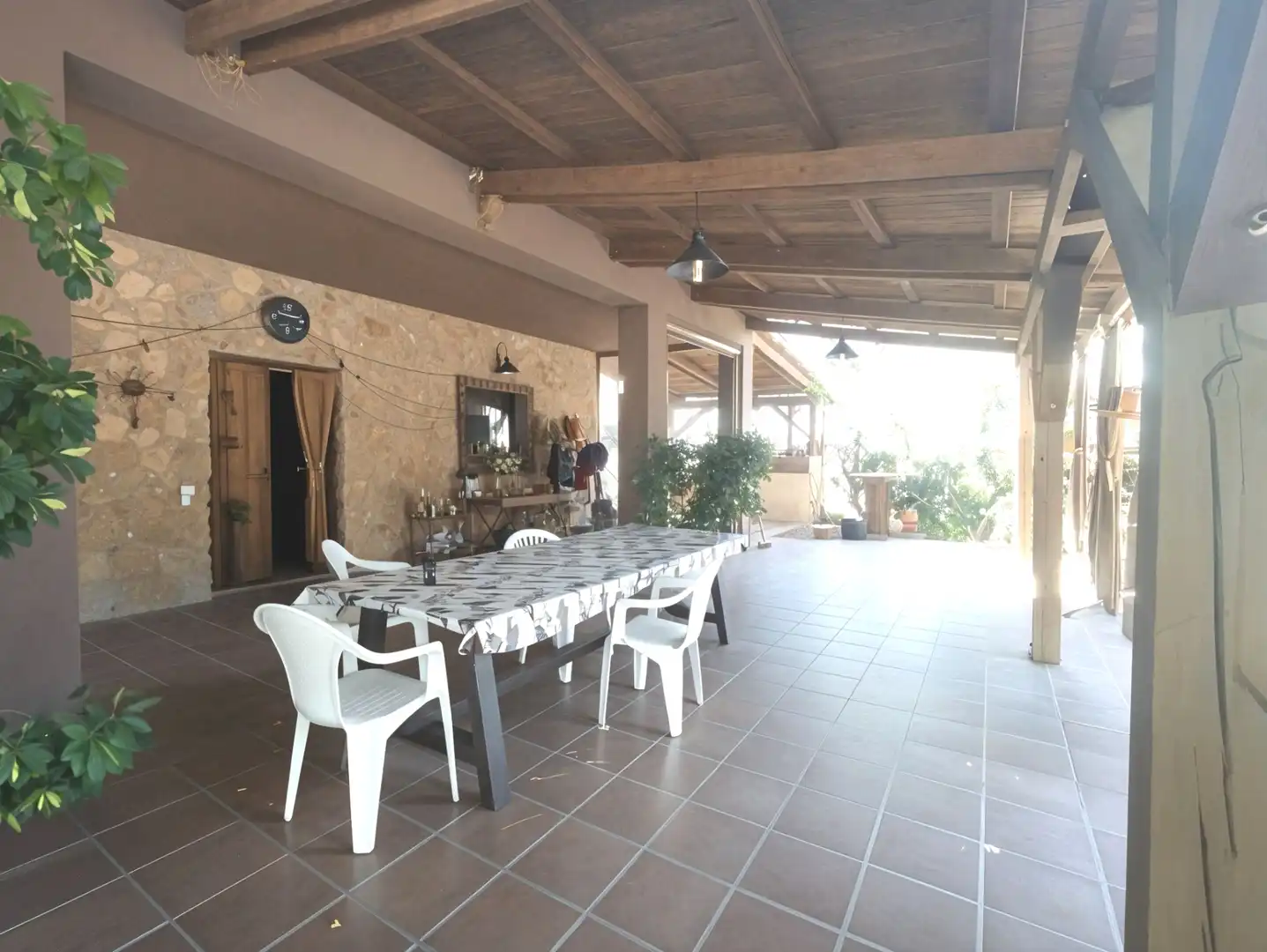 Terrassa de Finca rústica en venda en Puebla de Sancho Pérez amb Aire condicionat, Jardí privat i Traster