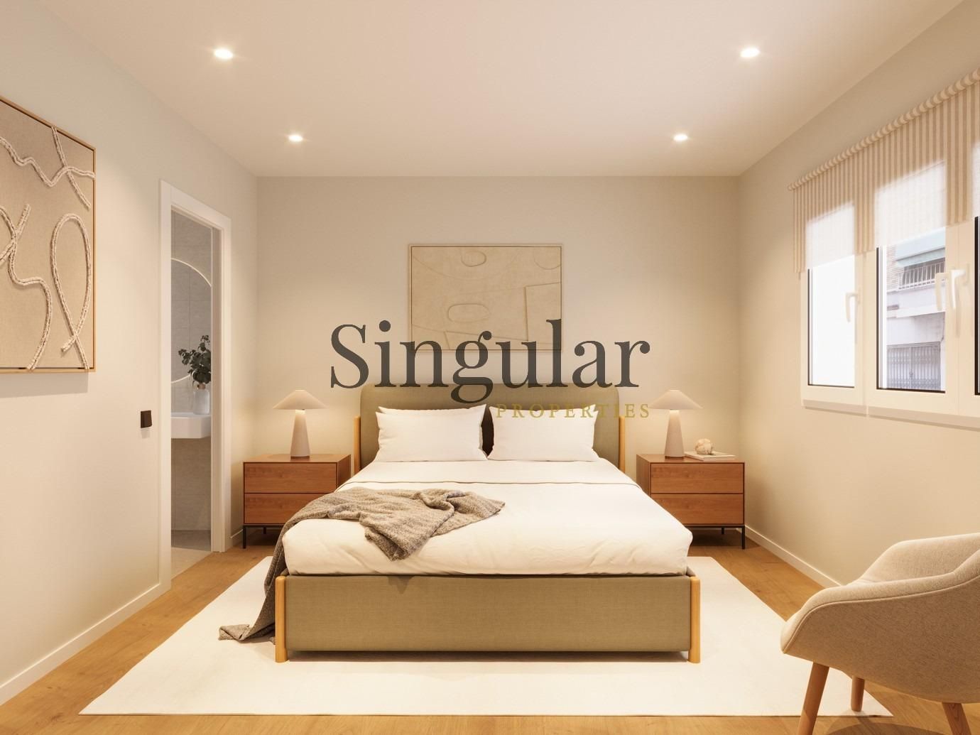 Bedroom of Flat for sale in  Barcelona Capital  with Air Conditioner, Heating and Parquet flooring