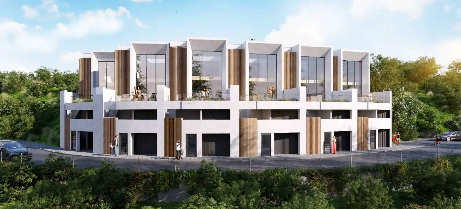 Vista exterior de Casa adosada en venta en Torrox con Terraza, Trastero y Piscina