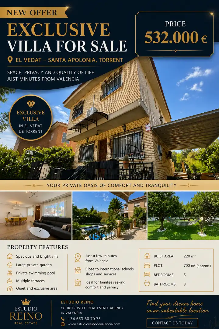 Vista exterior de Casa o chalet en venta en Torrent con Aire acondicionado, Calefacción y Jardín privado