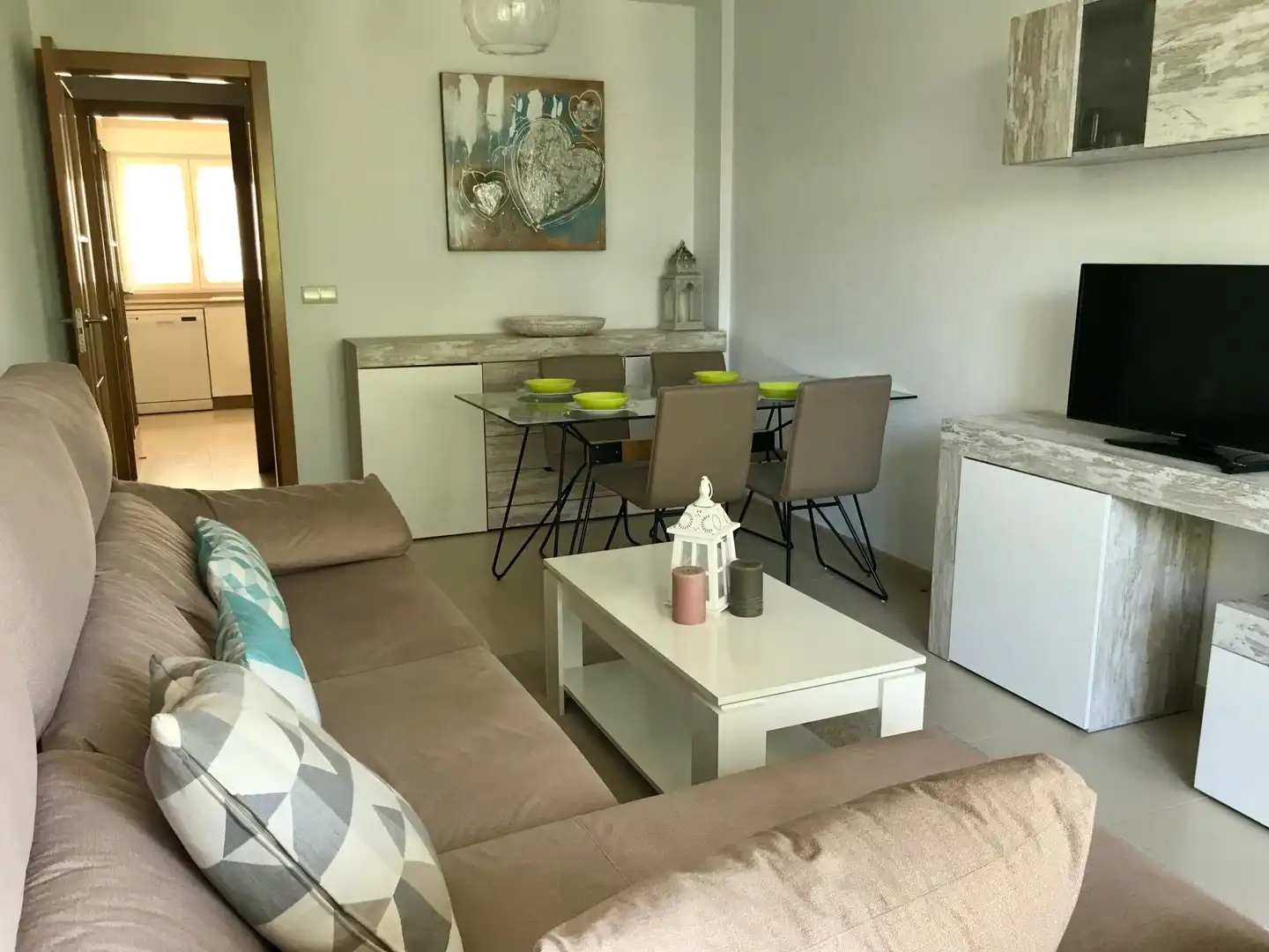 Sala d'estar de Apartament en venda en Ribeira amb Calefacció i Terrassa