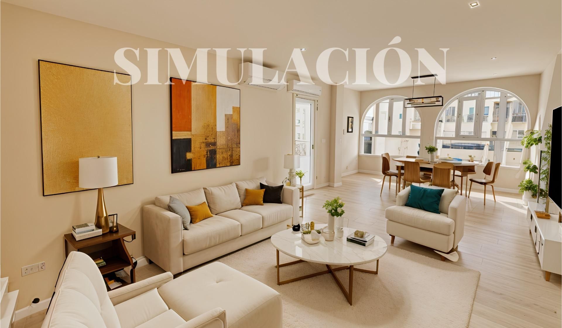Living room of Flat for sale in Mijas  with Air Conditioner, Private garden and Terrace