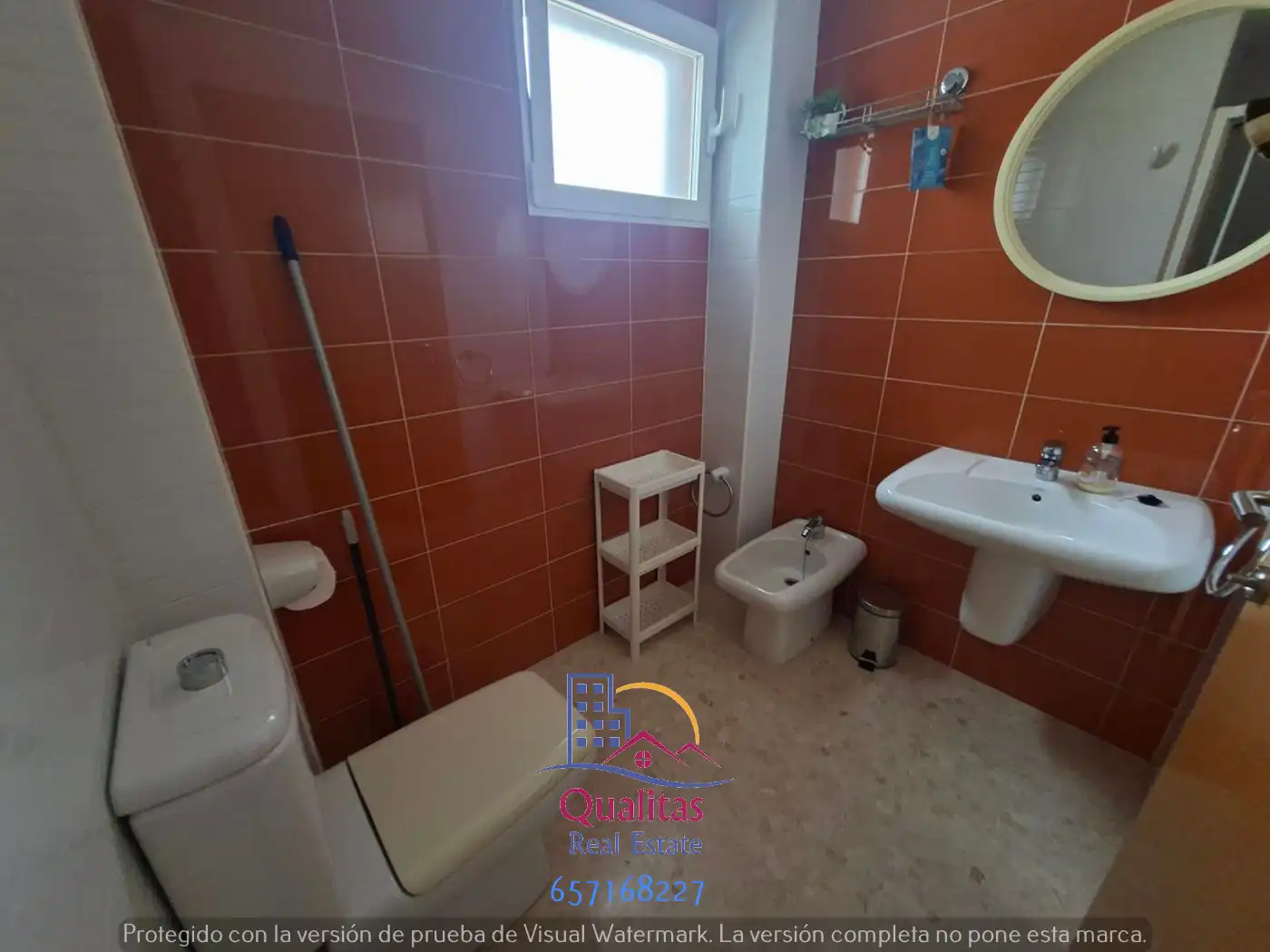 Baño de Apartamento de alquiler en Oliva con Aire acondicionado, Calefacción y Terraza