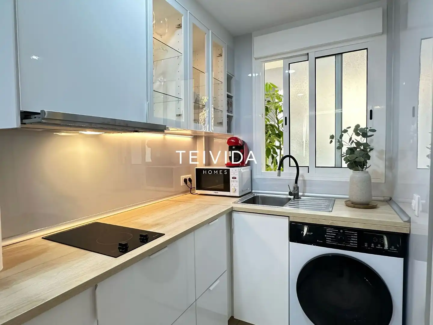 Kitchen of Flat for rent in Santiago del Teide  with Air Conditioner, Terrace and Swimming Pool