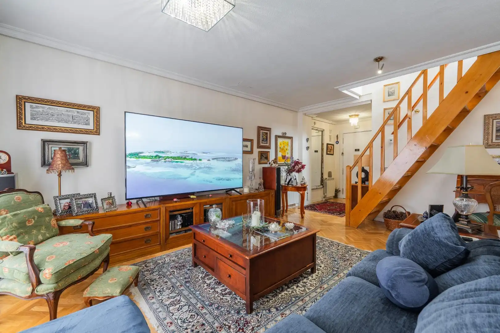 Sala d'estar de Àtic en venda en San Sebastián de los Reyes amb Aire condicionat, Calefacció i Parquet